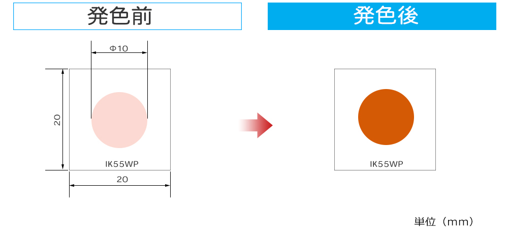 発色前後比較画像